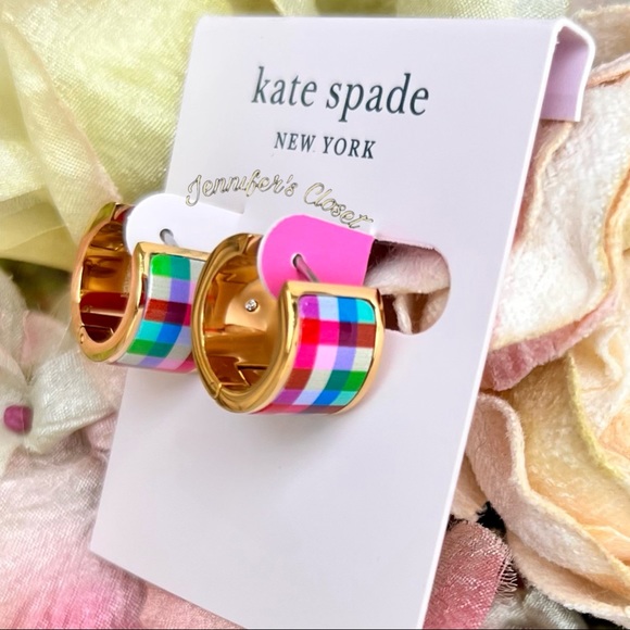 Kate Spade Flower Huggie Hoop Earrings - Picture 3 of 5